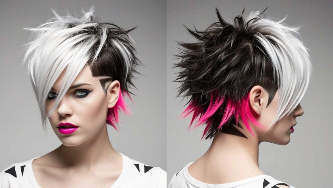 Punk Female Mullet Hairstyle