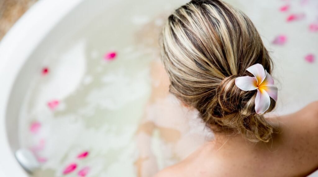 Soak synthetic hair in warm water